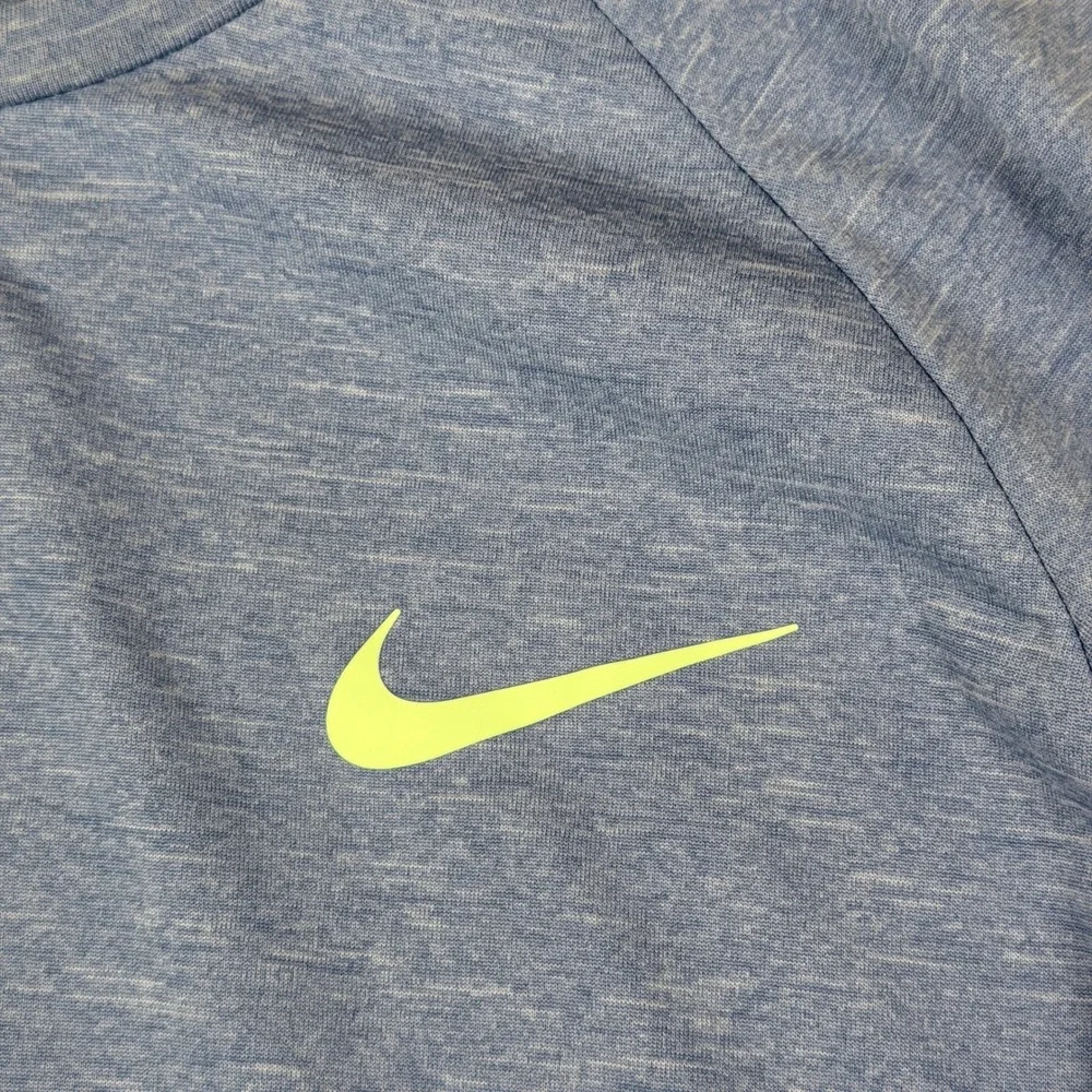 Nike Swim Hydrogaurd Dri-Fit T Shirt Mens L Blue UPF Essential NESSA589 NEW NWT